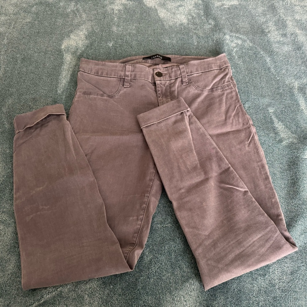 J Brand Women's Anja Cropped  Cuffed Mid-Rise Skinny Jeans Storm Grey Size 27